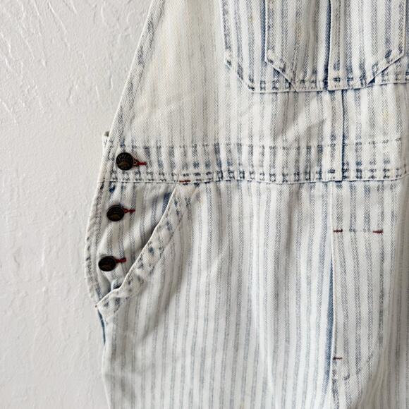 Faherty Topsail Overalls Light Wash Blue Striped Railroad - Picture 10 of 16